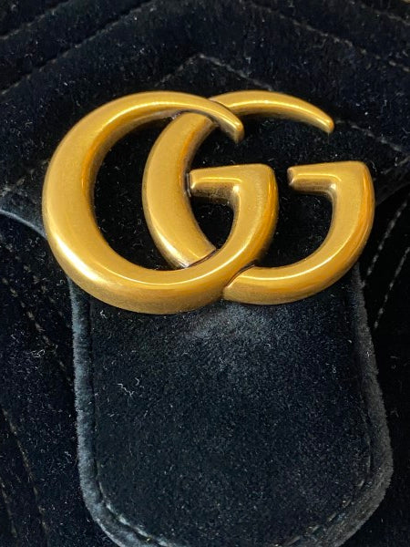Gucci Black Velvet Marmont Small Bag-handbag-Gucci-The Closet Egypt