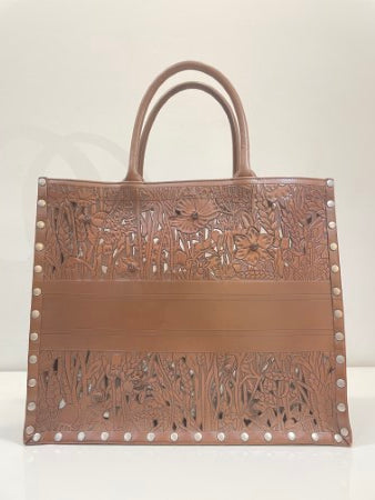 Christian Dior Brown Tote Book Sculpted Bag-handbag-Christian Dior-The Closet Egypt