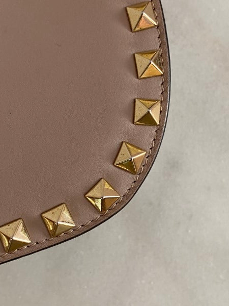 Valentino Nude Rockstud Crossbody Bag W/ Chain-handbag-Valentino-The Closet Egypt