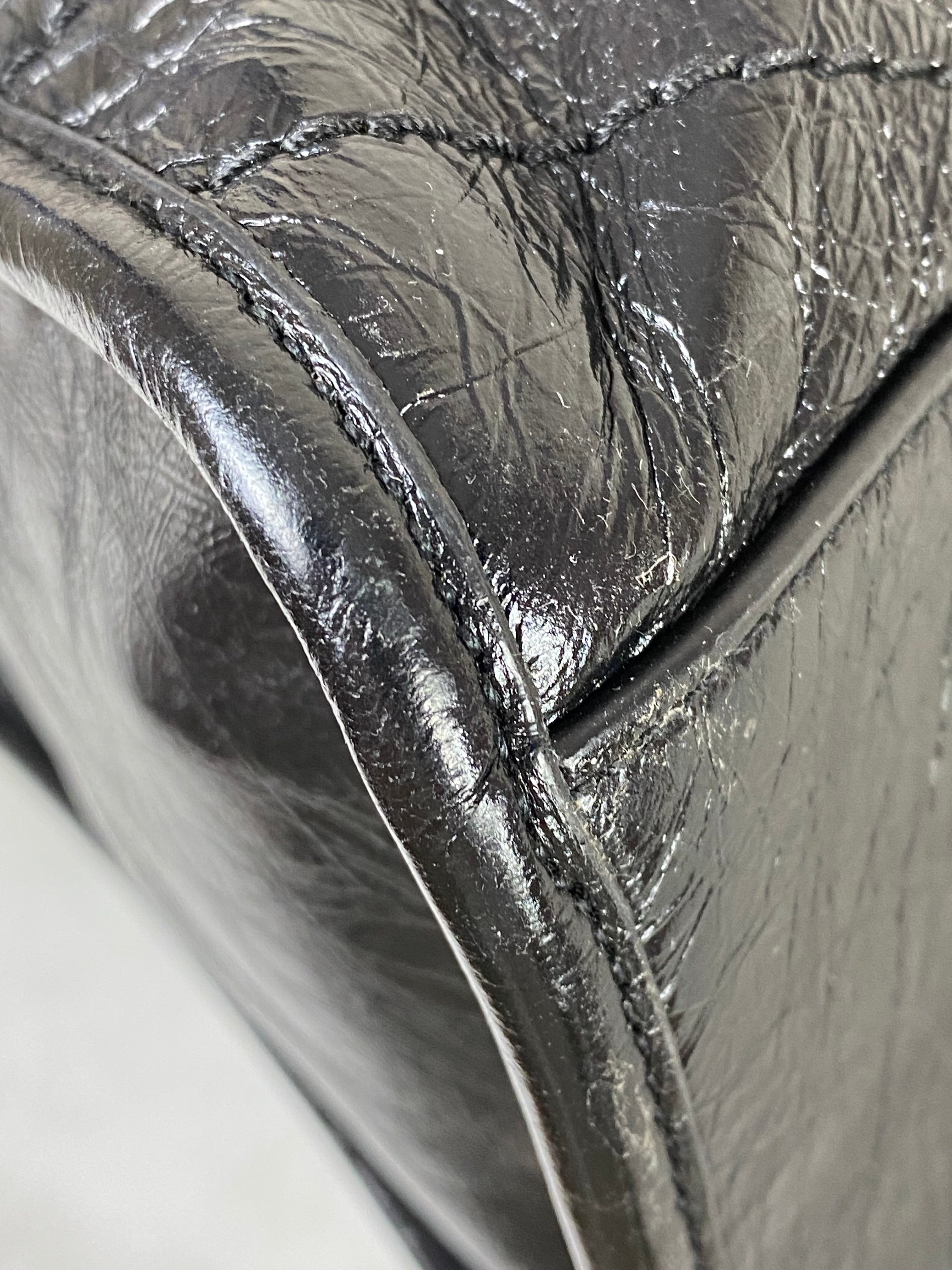 YSL Black Crinkle Vintage Niki Large Shopper Bag-handbag-YSL-The Closet Egypt