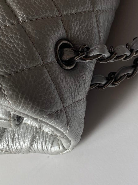 Chanel Silver Metallic XXL Flap Travel Maxi Bag-handbag-Chanel-The Closet Egypt