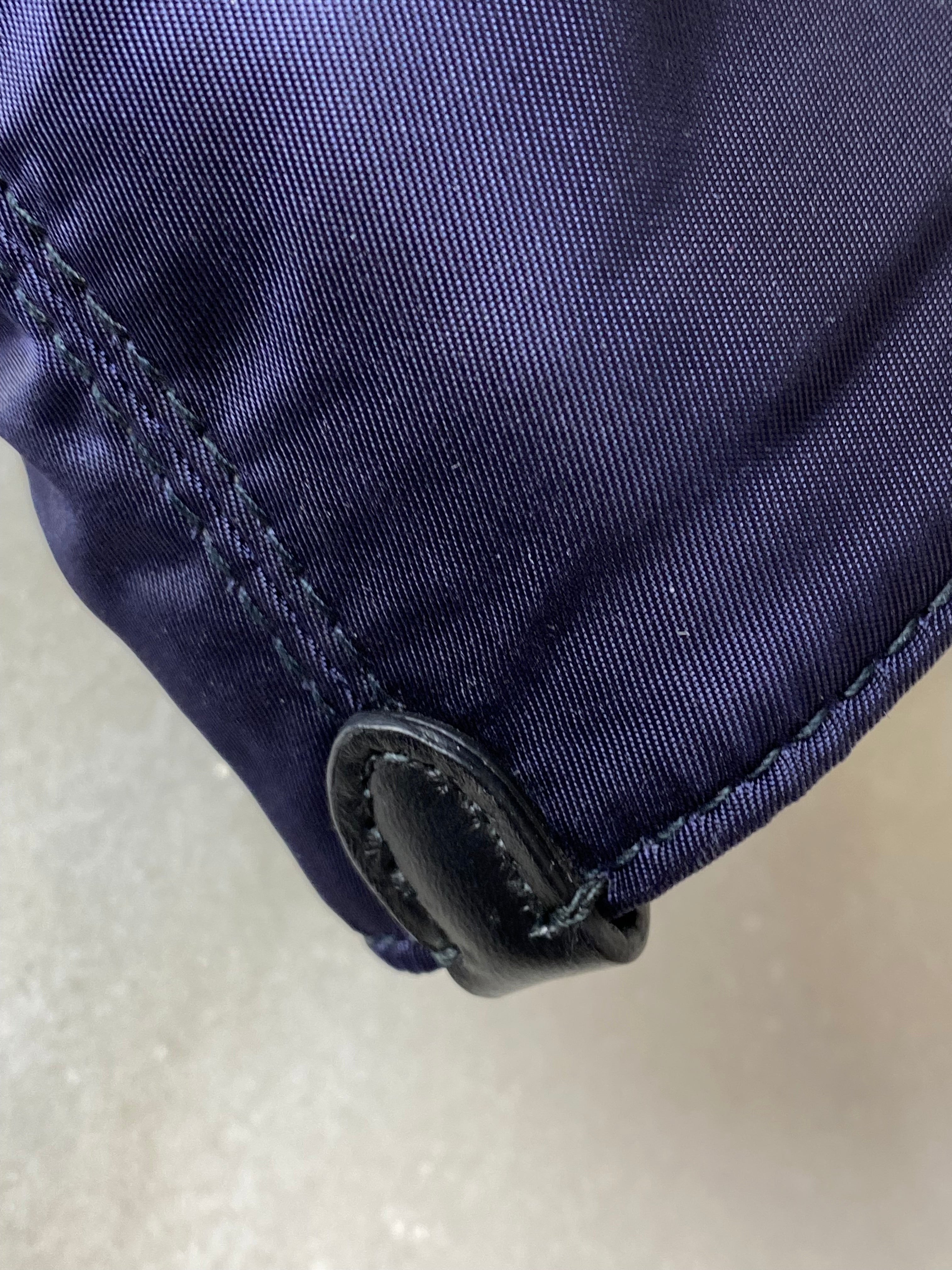 Burberry Navy Blue Nylon Shoulder Bag W/ Bag Charm-handbag-Burberry-The Closet Egypt