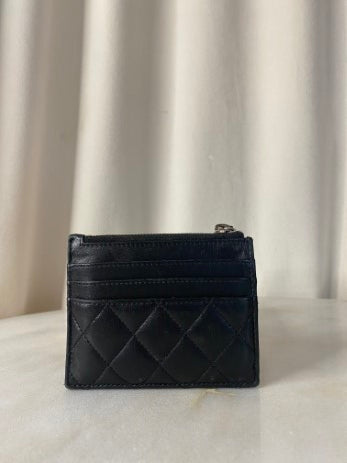Chanel Black Classic Zipped CC Card Holder-Card Holder-Chanel-The Closet Egypt