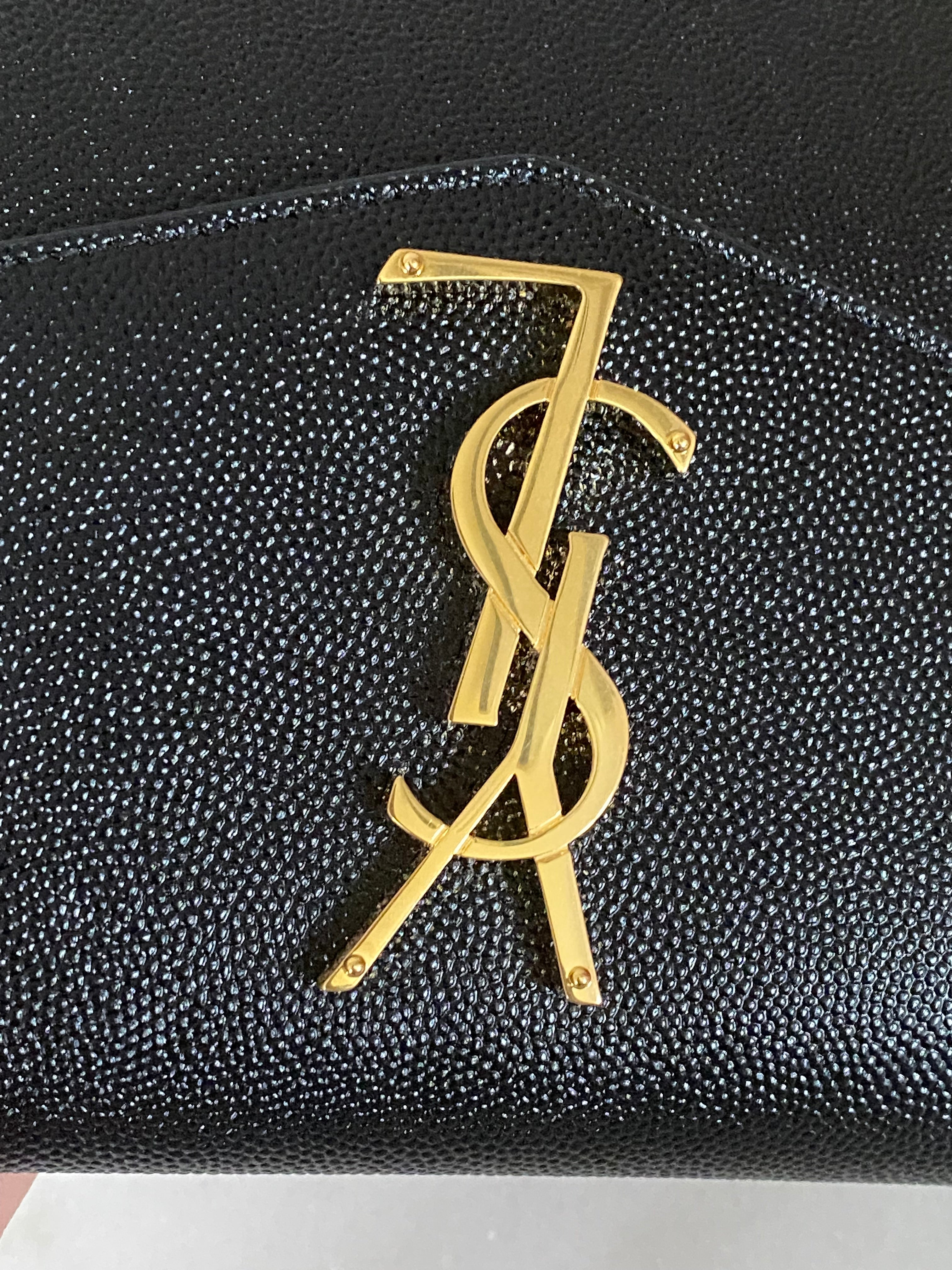 YSL Black Uptown Clutch-Clutch-YSL-The Closet Egypt