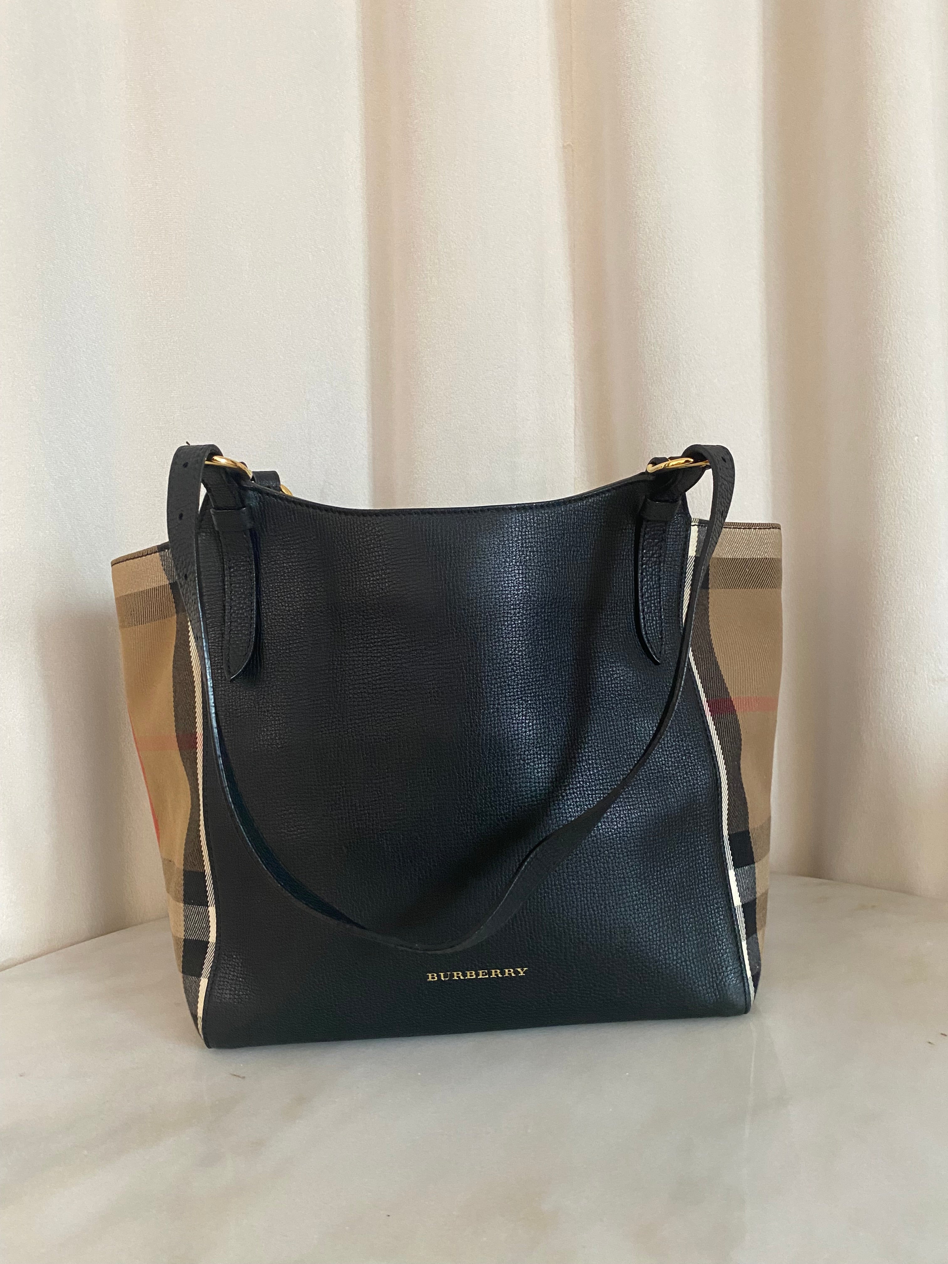 Burberry House Check Black Canterbury Shoulder Bag-handbag-Burberry-The Closet Egypt