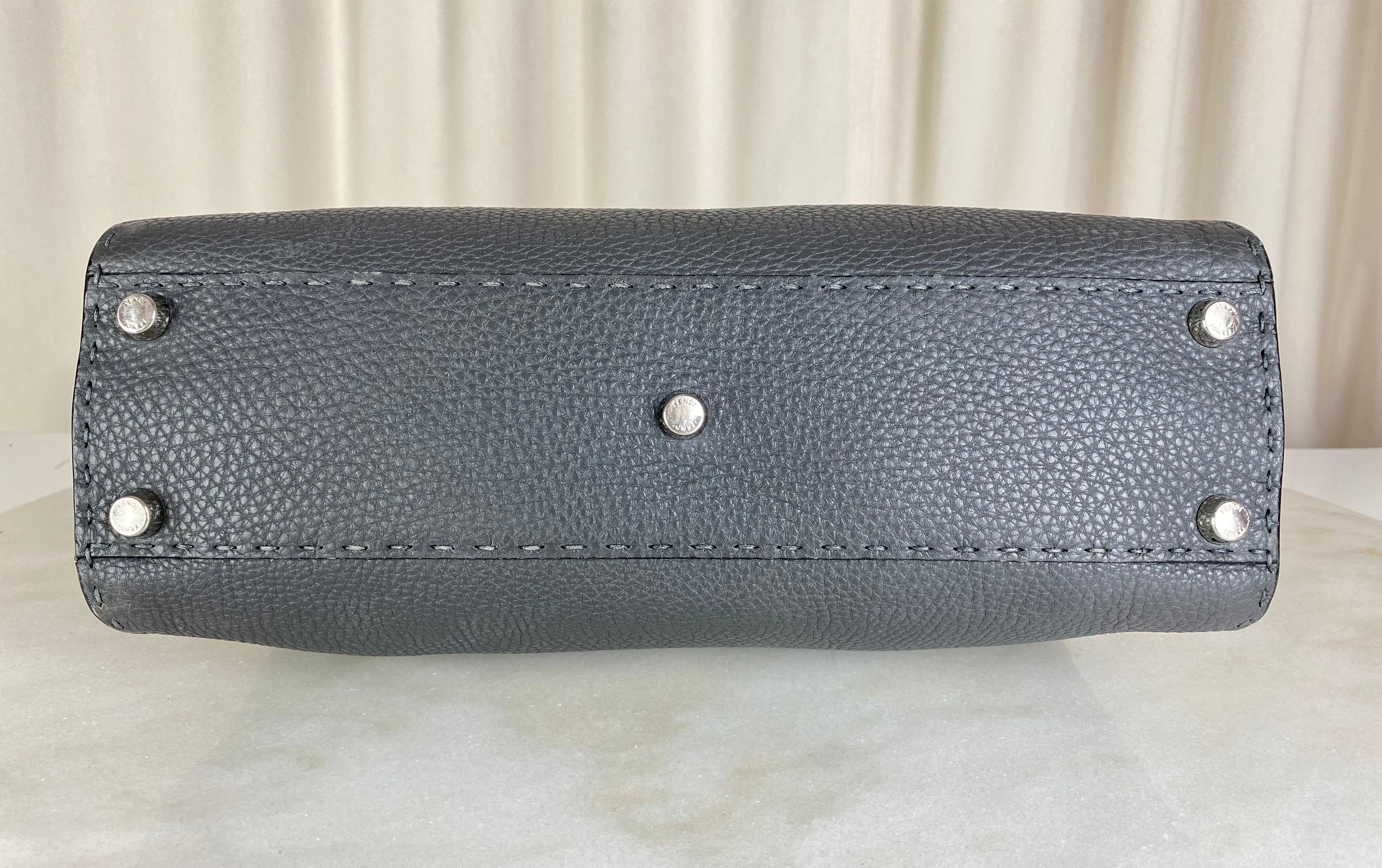 Fendi Dark Grey Selleria Peekaboo ISeeU Medium Bag