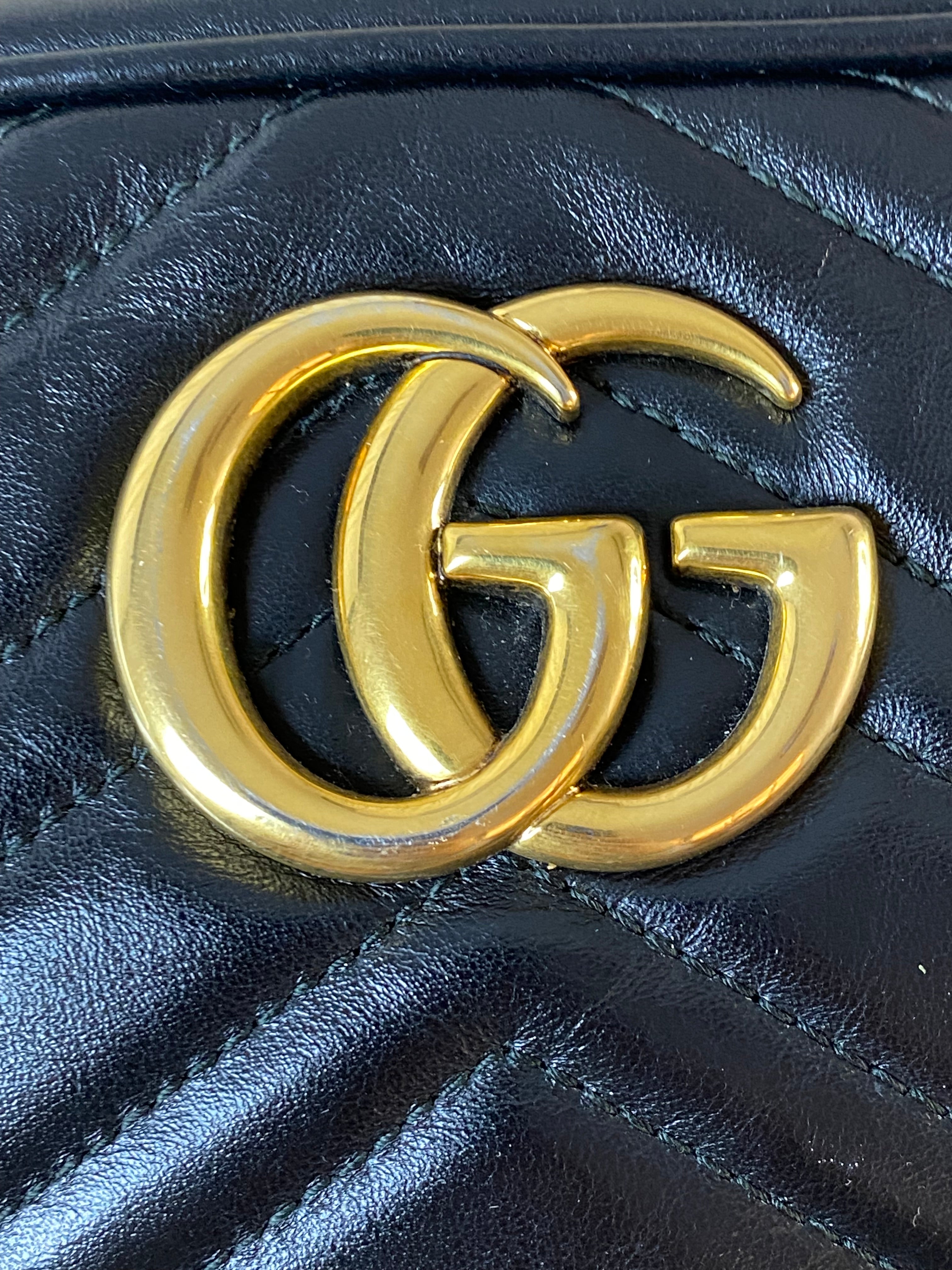 Gucci Black Camera Marmont Crossbody Bag-handbag-Gucci-The Closet Egypt