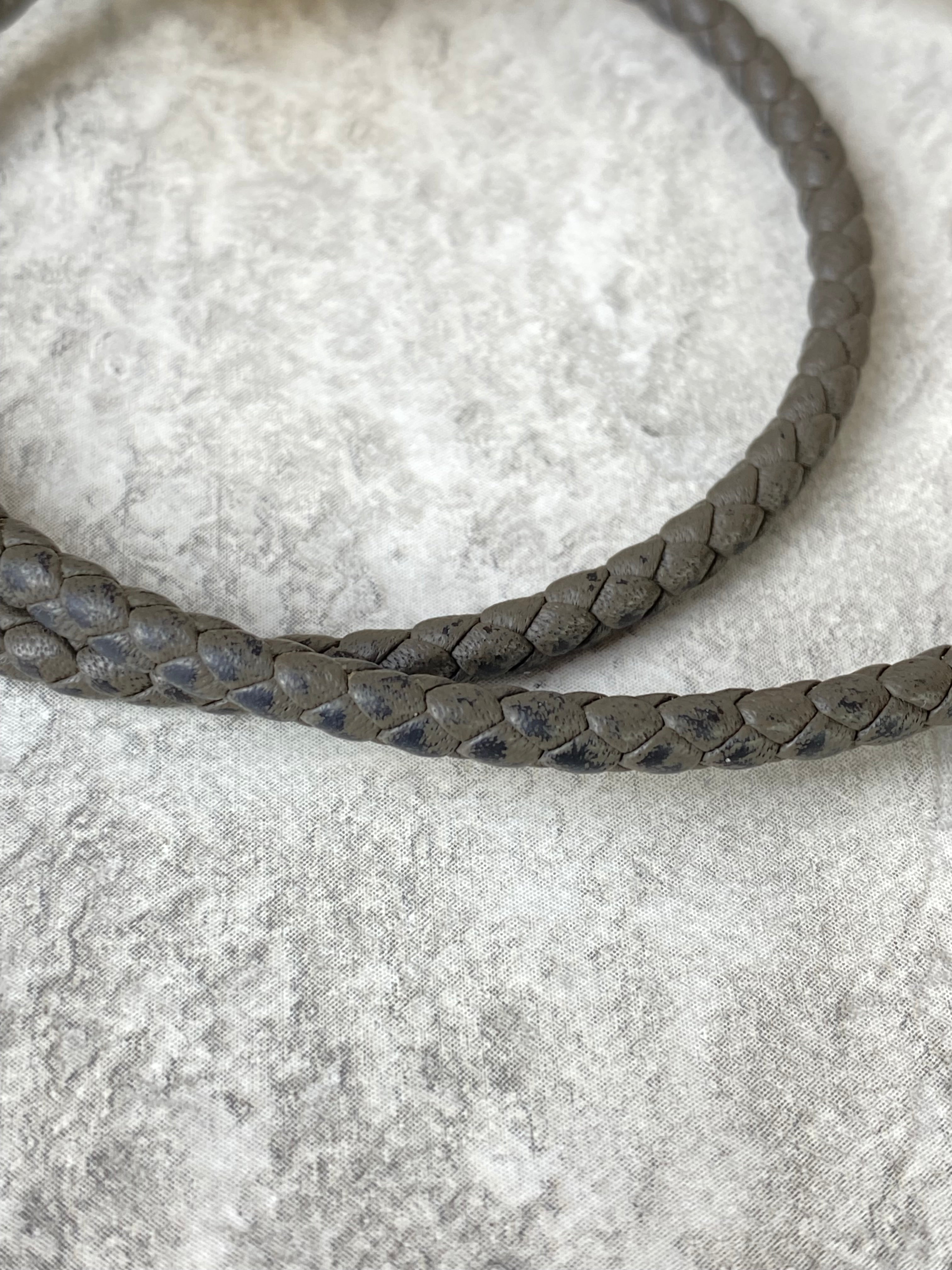 Hermes Dark Grey Tourni Tresse Bracelet-Bracelet-Hermes-The Closet Egypt