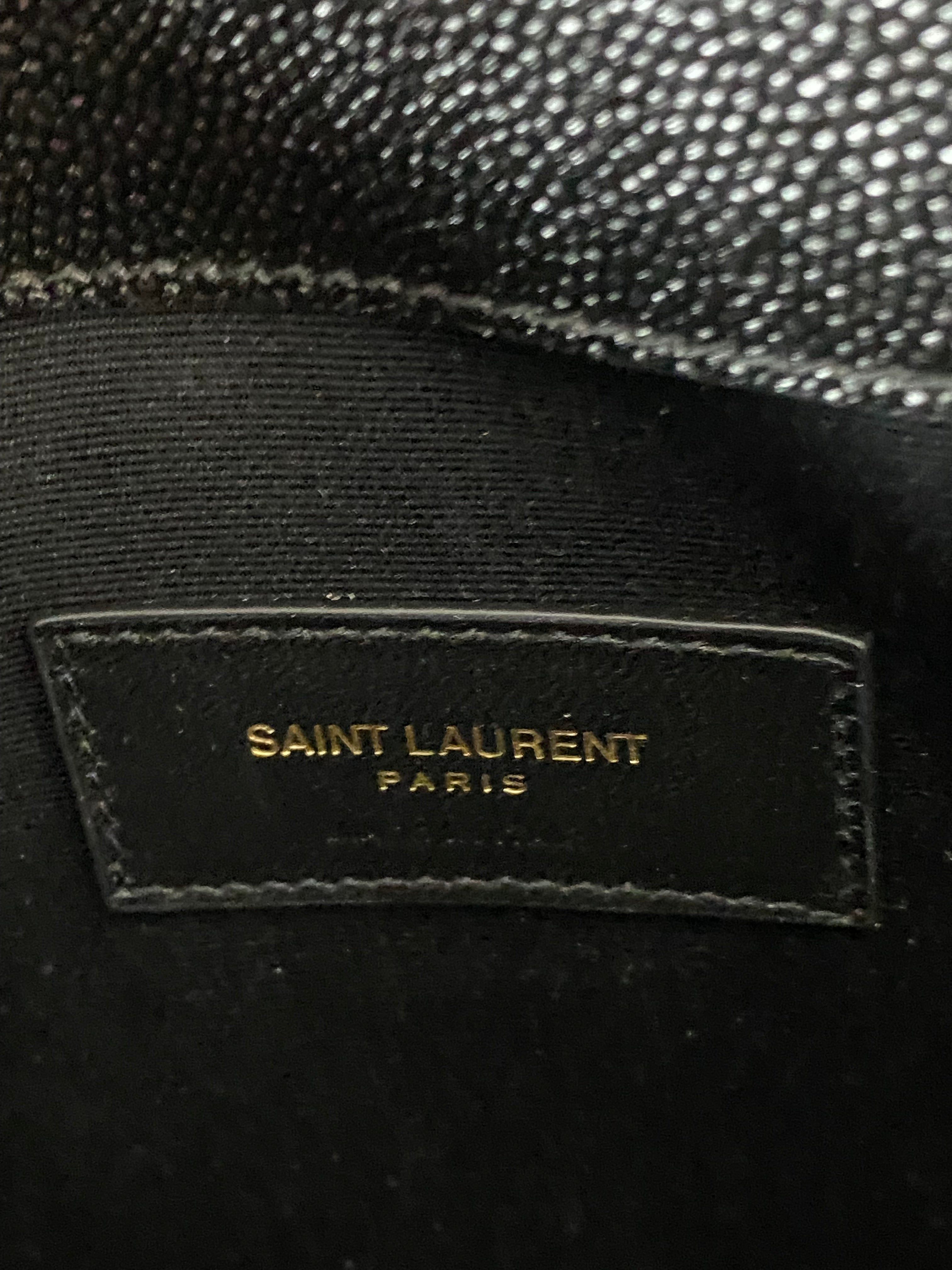 YSL Black Uptown Clutch