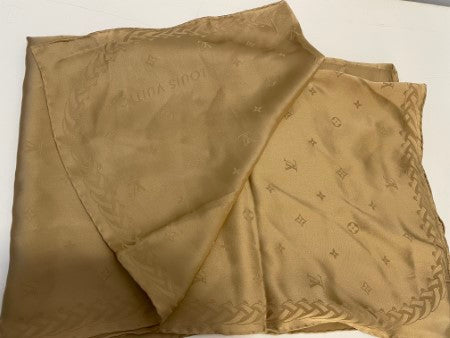 Louis Vuitton Beige Monogram Spotlight Stole Rectangular Silk Scarf-Scarf-Louis Vuitton-The Closet Egypt