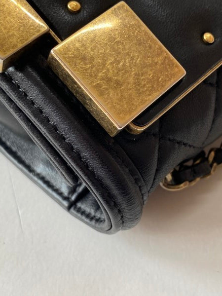 Chanel Black Quilted Horizontal Boy Brick Studded Flap Bag-handbag-Chanel-The Closet Egypt