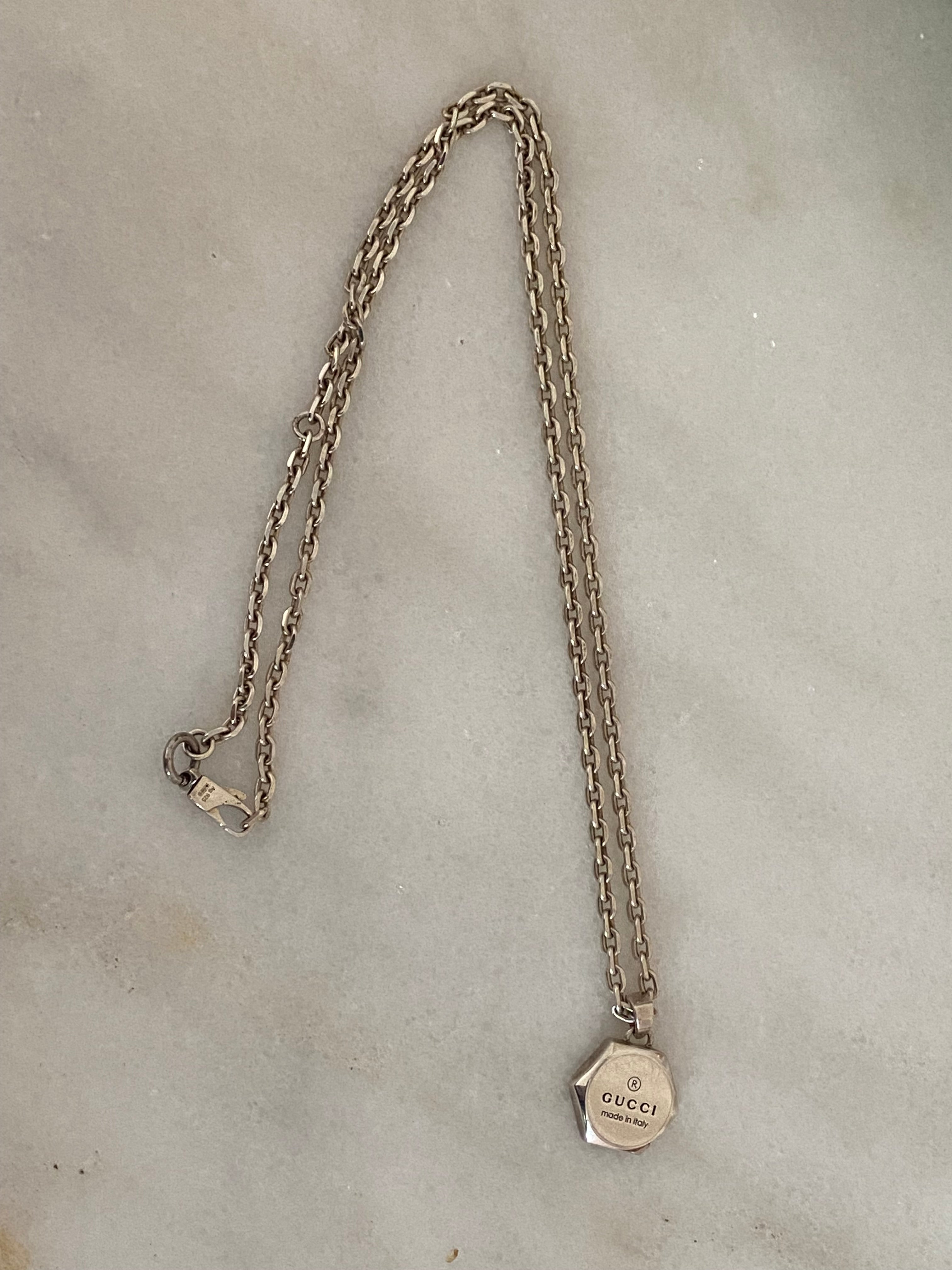 Gucci Silver Trademark Necklace-Necklaces-Gucci-The Closet Egypt