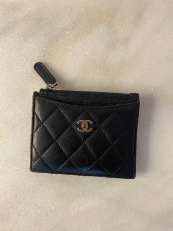Chanel Black Classic Zipped CC Card Holder-Card Holder-Chanel-The Closet Egypt