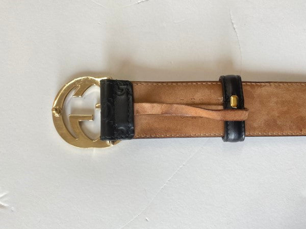 Gucci Black GG Guccissima Belt 34-Belt-Gucci-The Closet Egypt