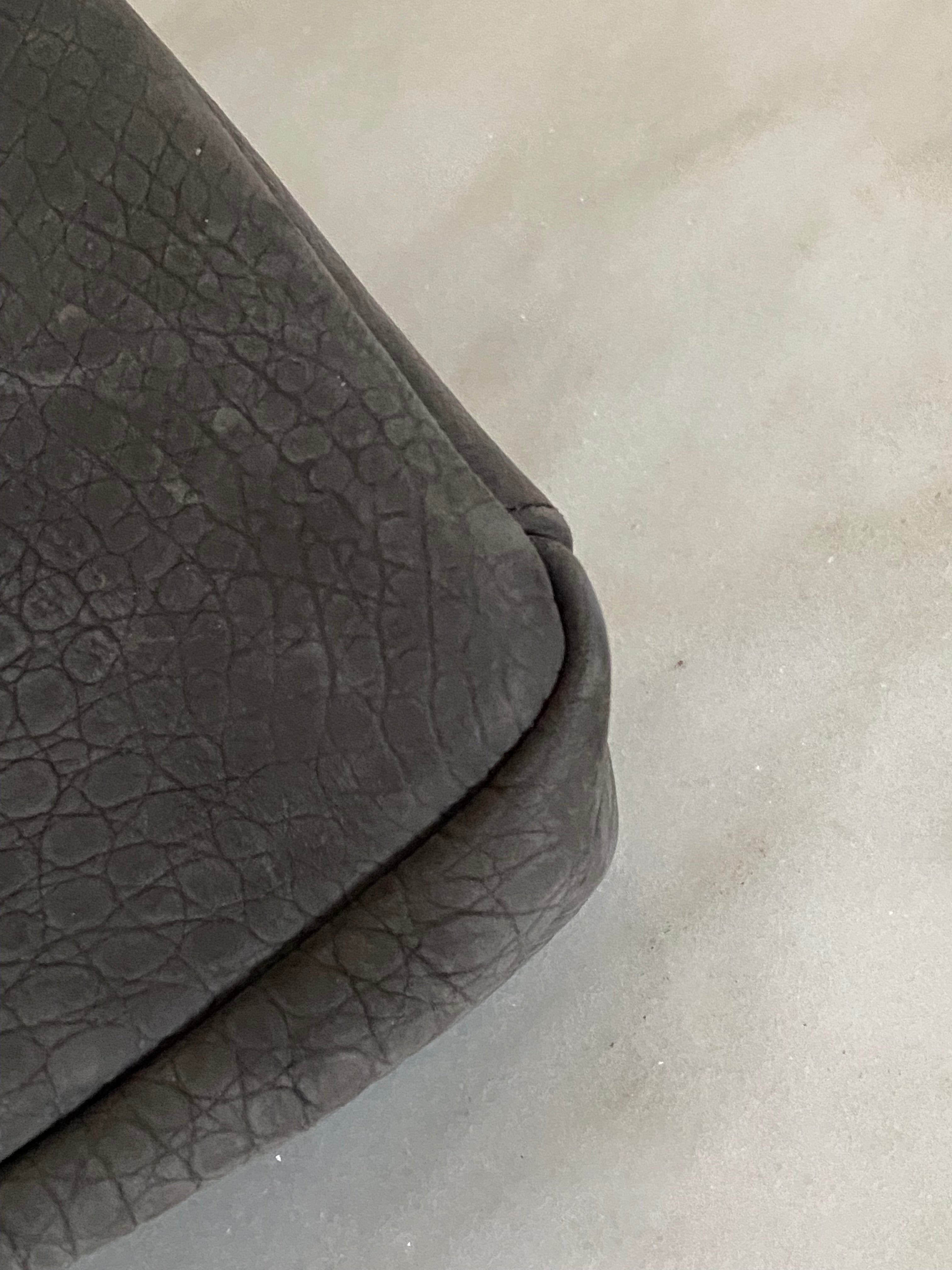 YSL Grey Croco Embossed Nubuck Collage Bag-handbag-YSL-The Closet Egypt