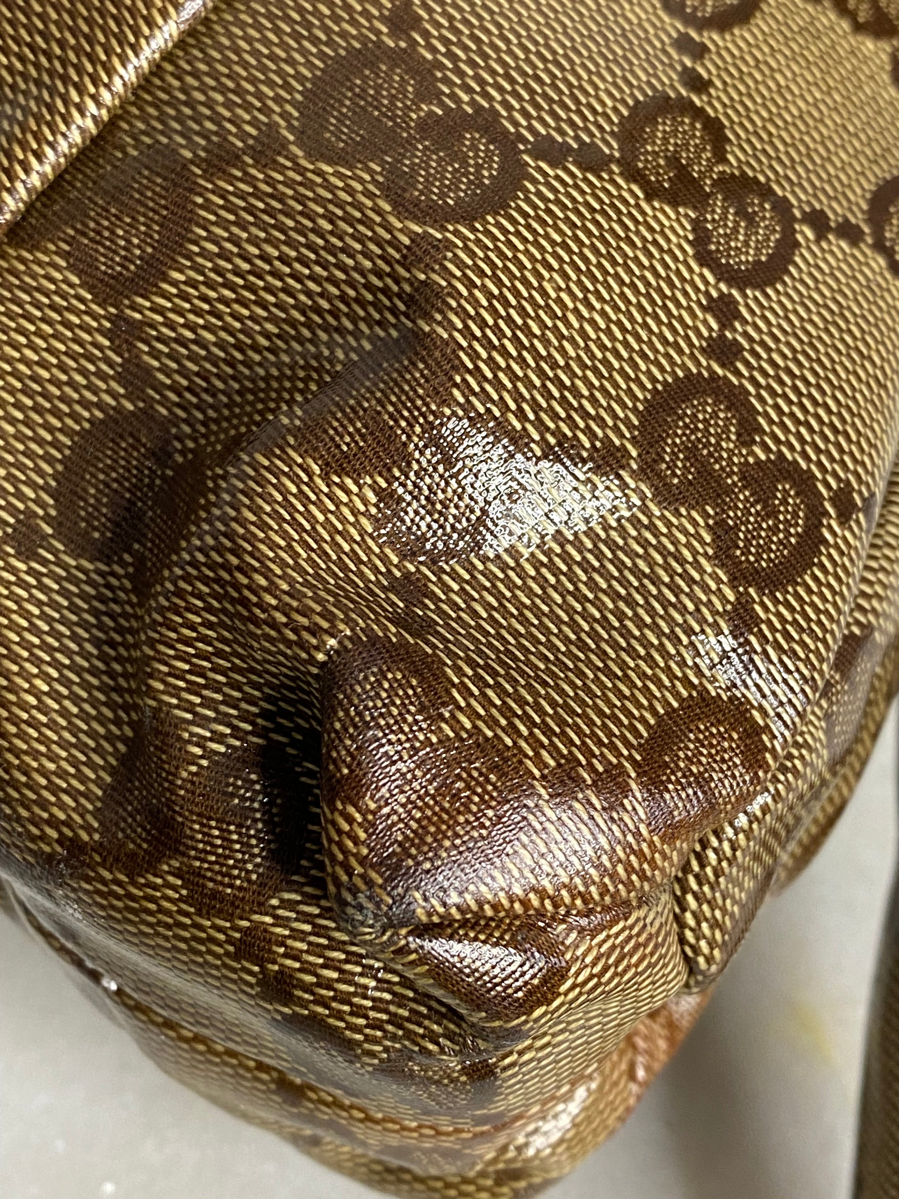 Gucci Brown GG Crystal Hysteria Zip Clutch-Clutch-Gucci-The Closet Egypt