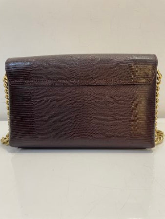 Dolce & Gabbana Burgundy Crystal Logo Crossbody Bag-handbag-Dolce & Gabbana-The Closet Egypt