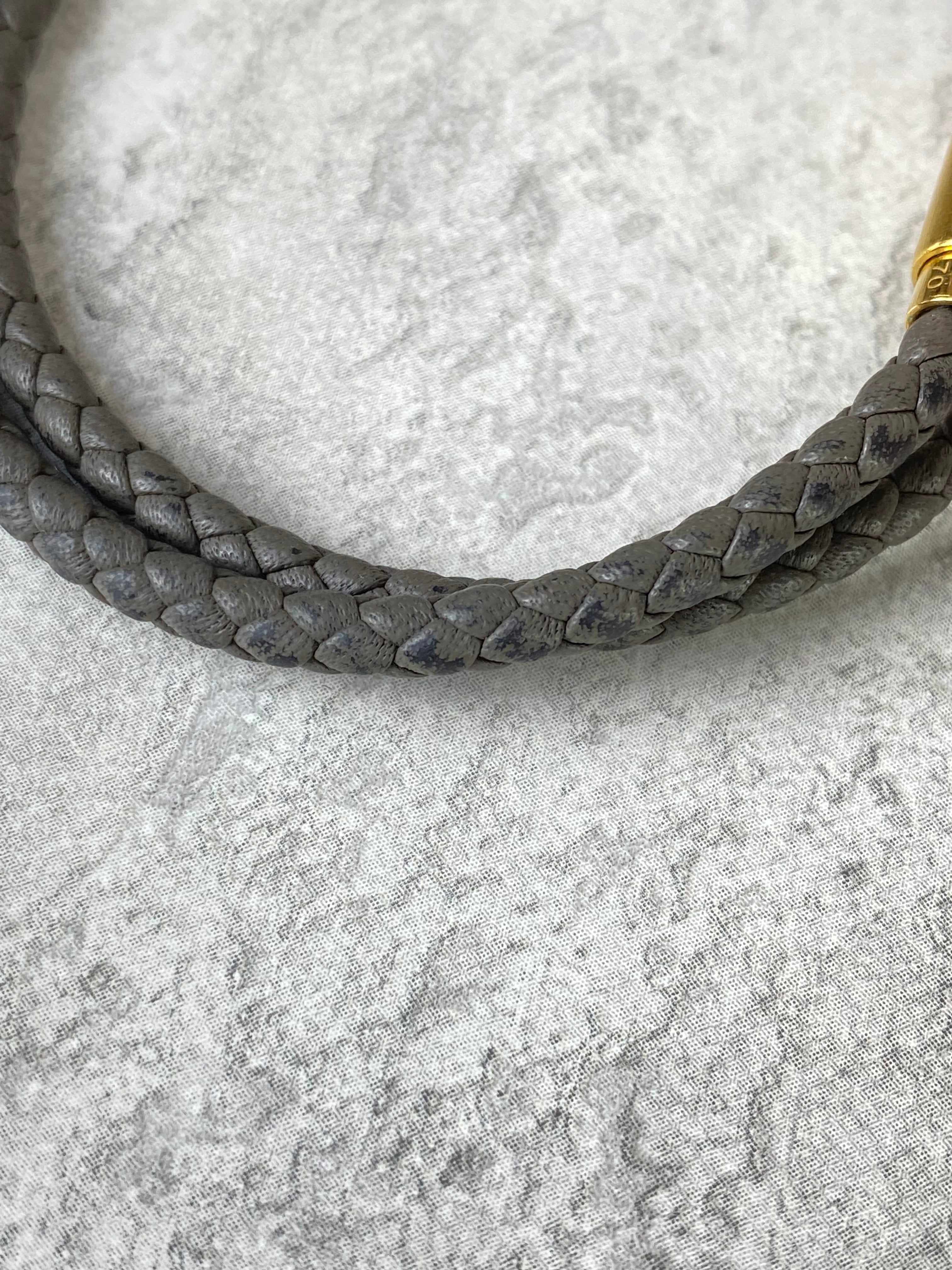 Hermes Dark Grey Tourni Tresse Bracelet-Bracelet-Hermes-The Closet Egypt
