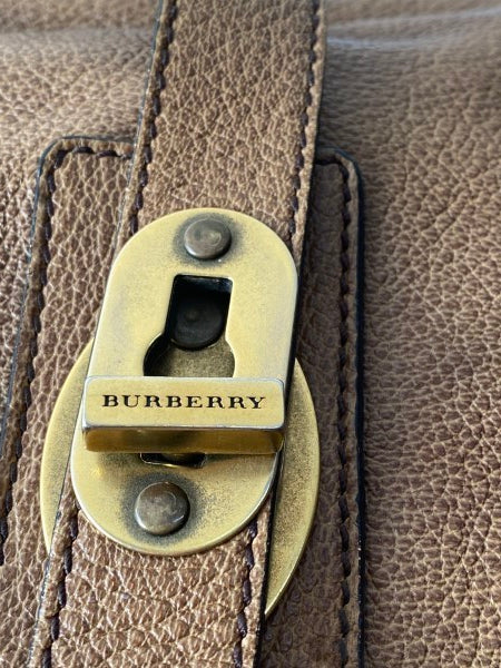 Burberry Brown Tote Turn Lock Bag-handbag-Burberry-The Closet Egypt