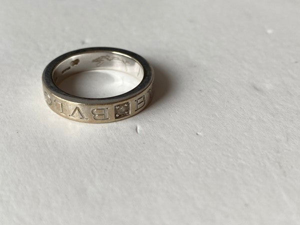 Bvlgari 18K White Gold Bvlgari Print Diamond B Zero Ring 16-Rings-Bvlgari-The Closet Egypt