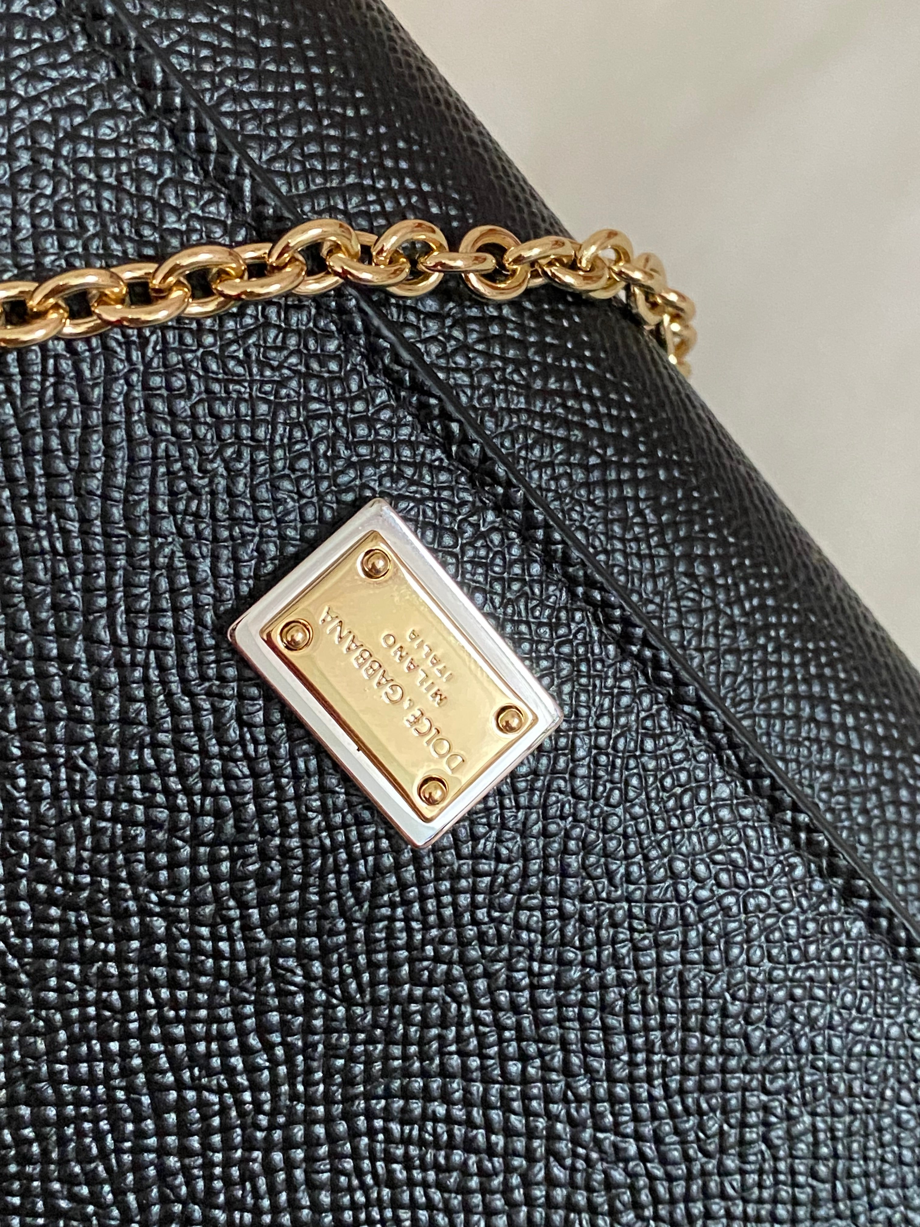 Dolce & Gabbana Black Dauphine Phone Bag-handbag-Dolce & Gabbana-The Closet Egypt