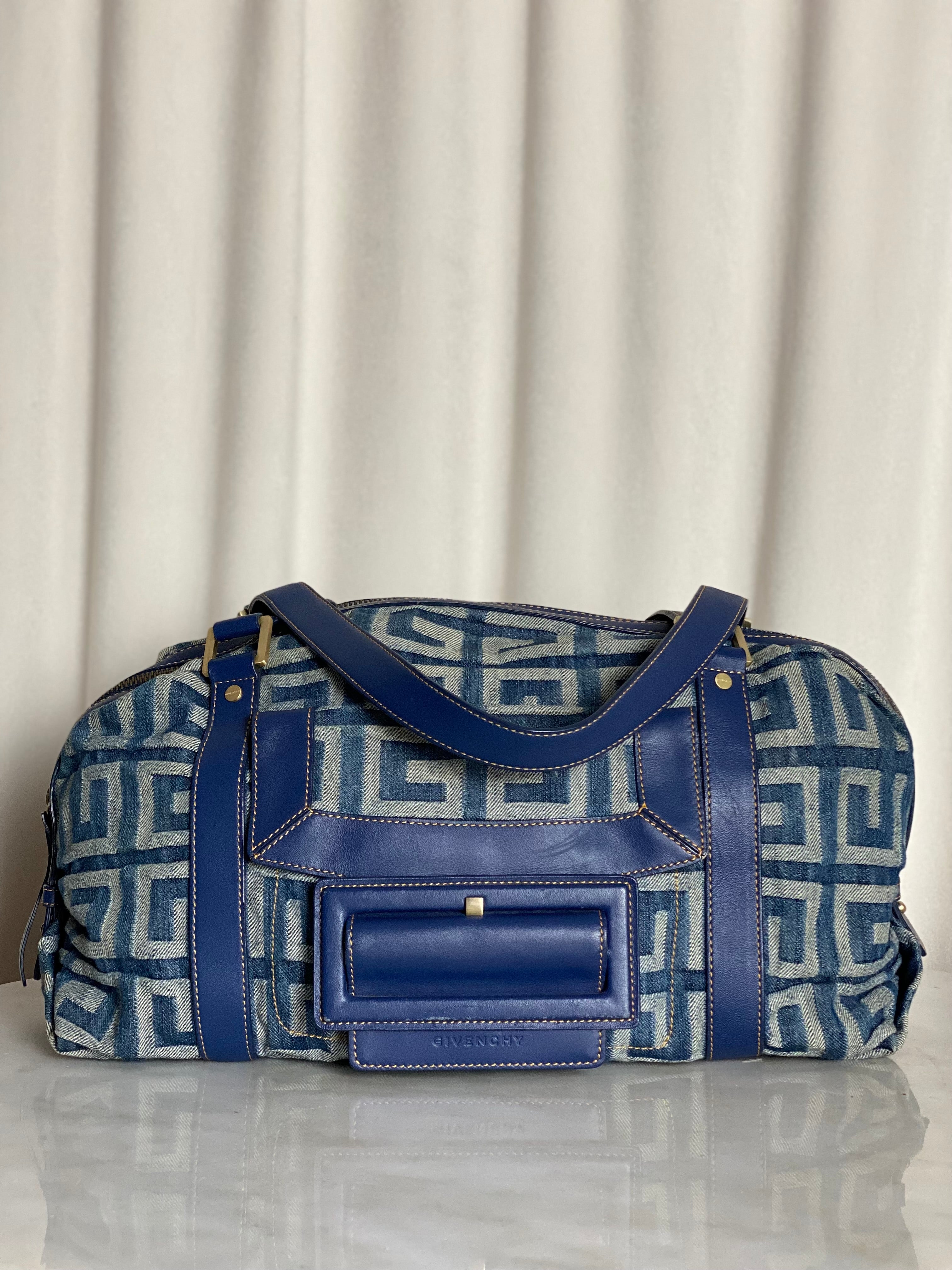 Givenchy Blue Denim Print Shoulder Bag-handbag-Givenchy-The Closet Egypt