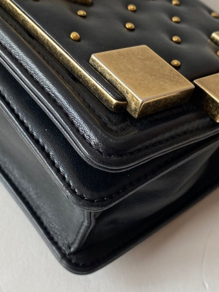 Chanel Black Quilted Horizontal Boy Brick Studded Flap Bag-handbag-Chanel-The Closet Egypt