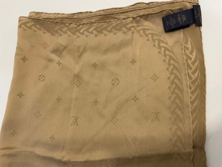 Louis Vuitton Beige Monogram Spotlight Stole Rectangular Silk Scarf-Scarf-Louis Vuitton-The Closet Egypt