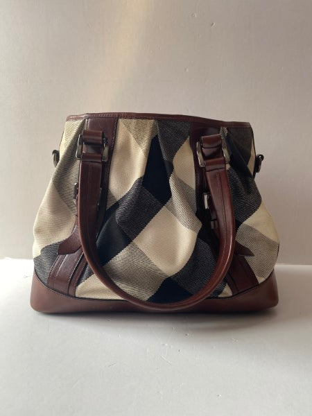 Burberry Brown Mega Check Shoulder Bag-handbag-Burberry-The Closet Egypt