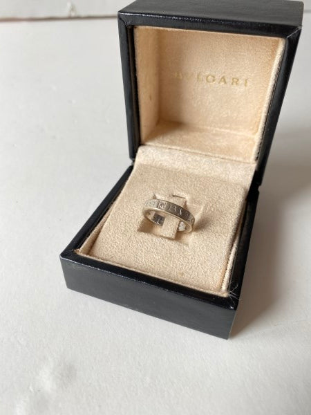 Bvlgari 18K White Gold Bvlgari Print Diamond B Zero Ring 16-Rings-Bvlgari-The Closet Egypt