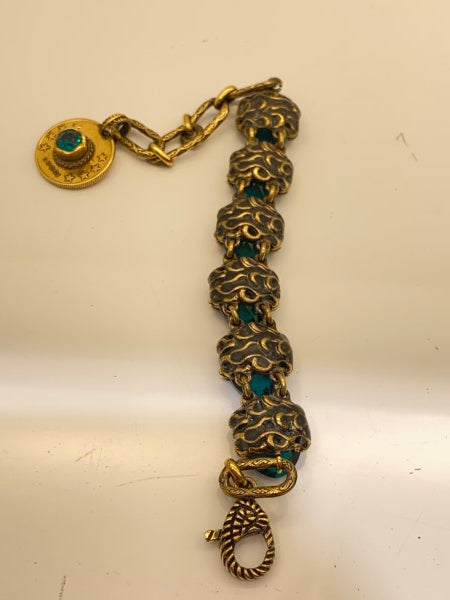 Gucci Green Crystal Coin Bracelet-Bracelet-Gucci-The Closet Egypt