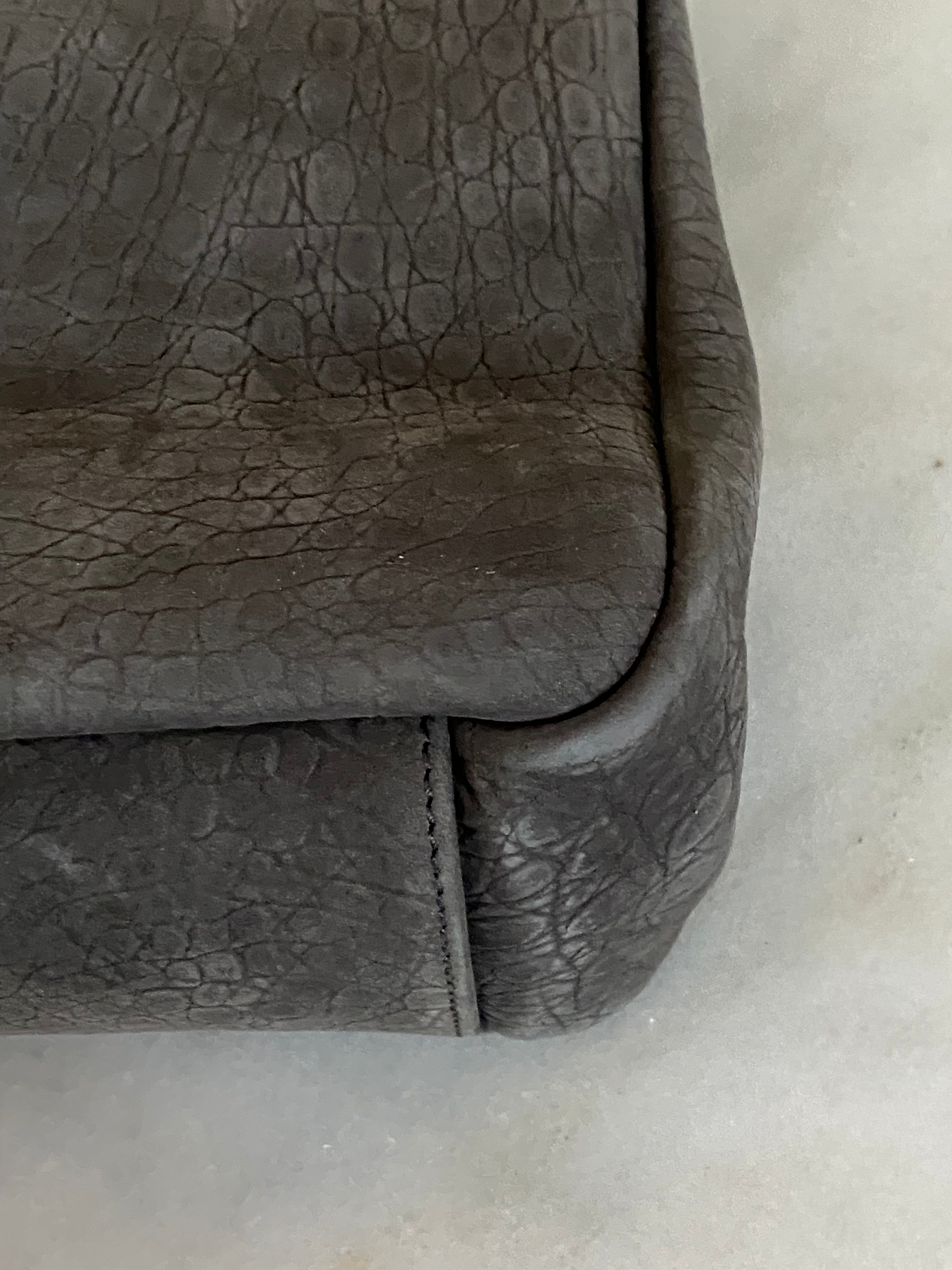 YSL Grey Croco Embossed Nubuck Collage Bag-handbag-YSL-The Closet Egypt