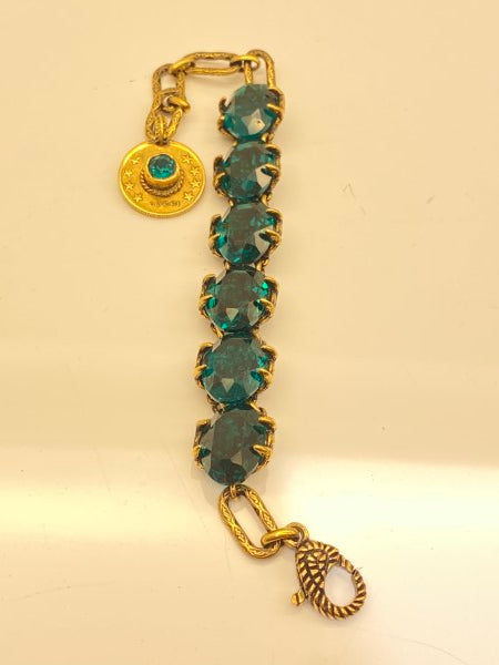 Gucci Green Crystal Coin Bracelet-Bracelet-Gucci-The Closet Egypt
