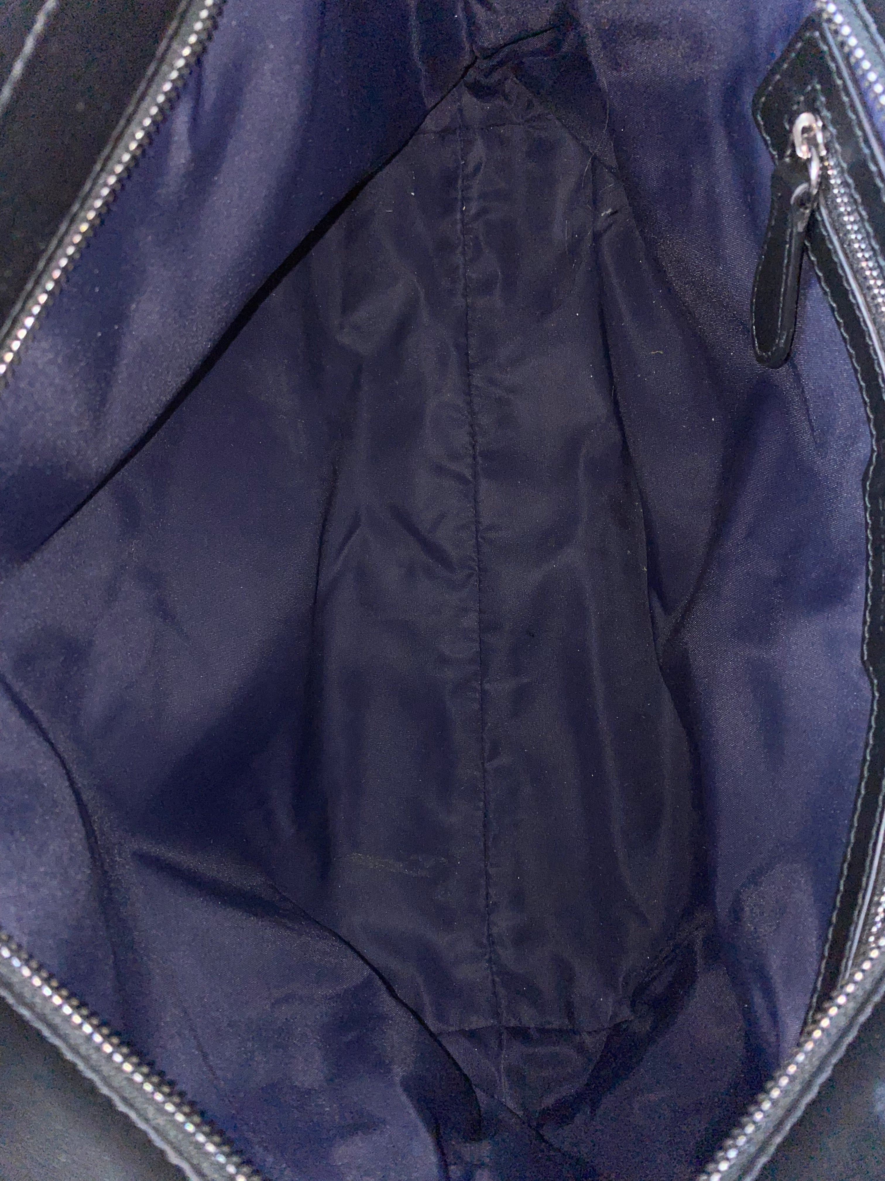 Burberry Navy Blue Nylon Shoulder Bag W/ Bag Charm-handbag-Burberry-The Closet Egypt