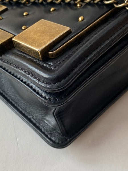 Chanel Black Quilted Horizontal Boy Brick Studded Flap Bag-handbag-Chanel-The Closet Egypt