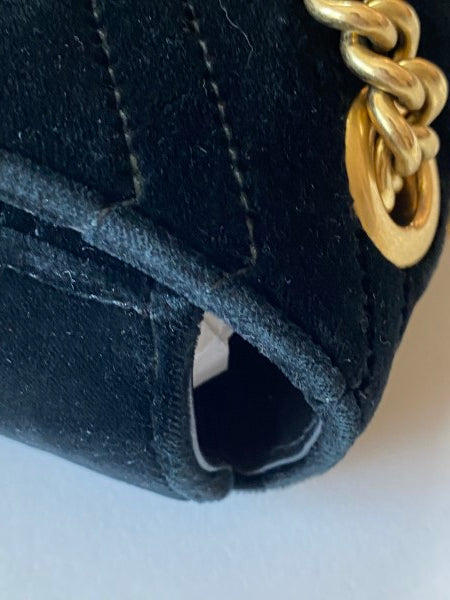 Gucci Black Velvet Marmont Small Bag-handbag-Gucci-The Closet Egypt