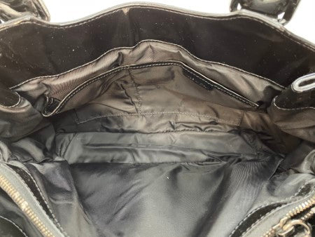 Burberry Black Beat Check Nylon Shoulder Bag-handbag-Burberry-The Closet Egypt