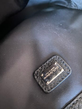 Dolce & Gabbana Black Hammered Palermo Zaino Backpack One Shoulder Bag-handbag-Dolce & Gabbana-The Closet Egypt