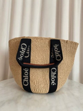 Chloe Bicolor Woody Basket Large Shoulder Bag-handbag-Chloe-The Closet Egypt