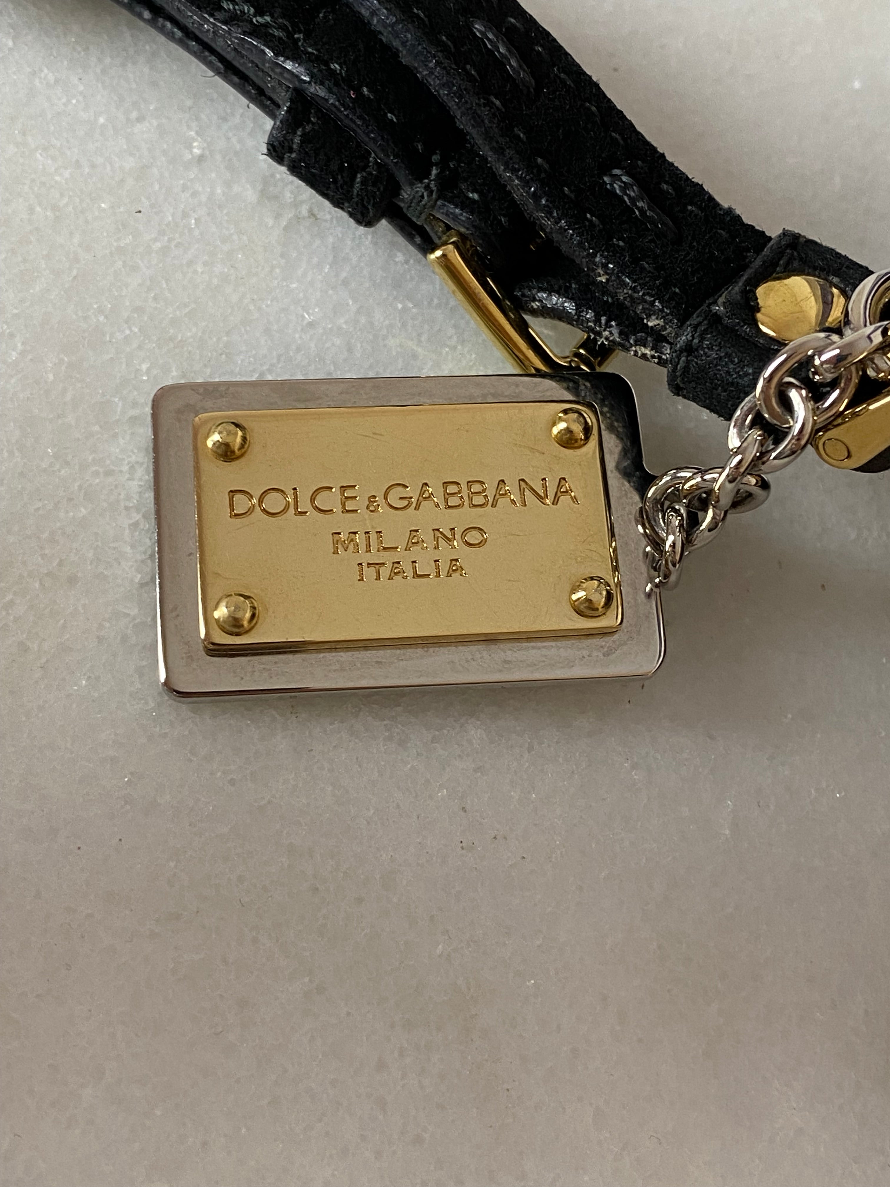 Dolce & Gabbana Leopard Black Fabric Clutch-Clutch-Dolce & Gabbana-The Closet Egypt