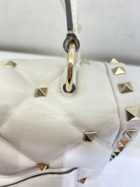 Valentino White VLTN Spike Rockstud Bag-handbag-Valentino-The Closet Egypt