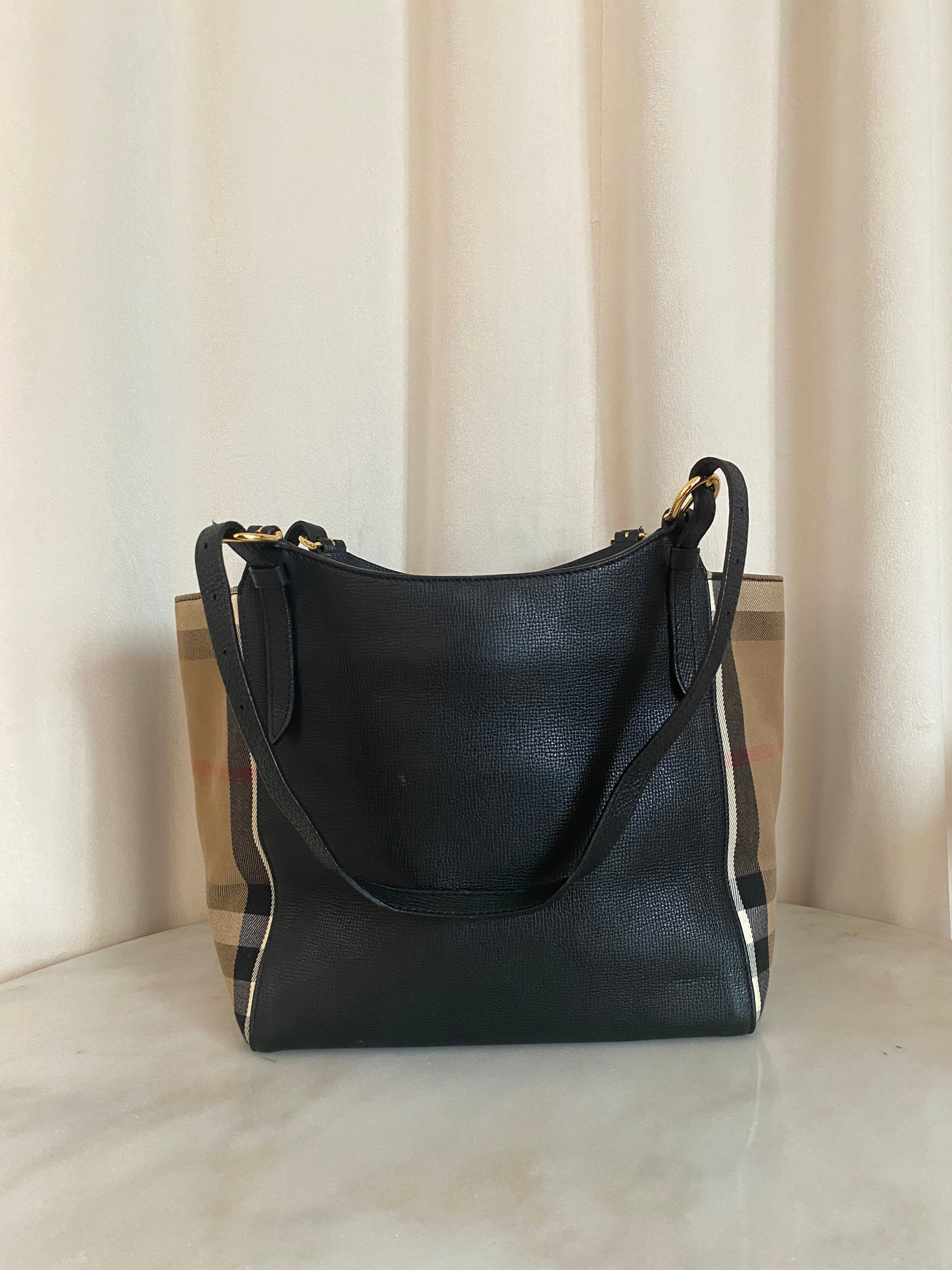 Burberry House Check Black Canterbury Shoulder Bag-handbag-Burberry-The Closet Egypt