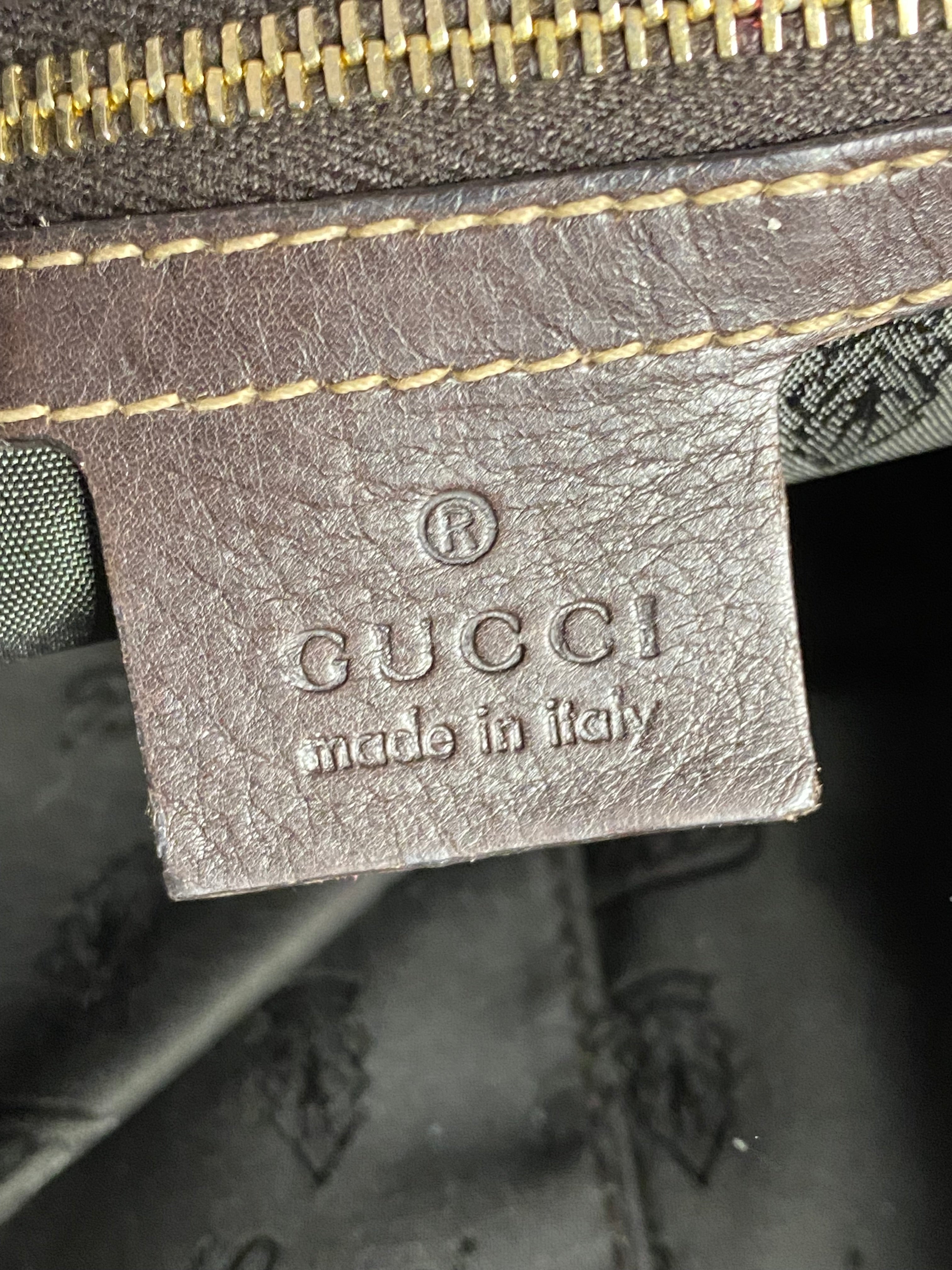 Gucci Brown GG Crystal Hysteria Zip Clutch-Clutch-Gucci-The Closet Egypt