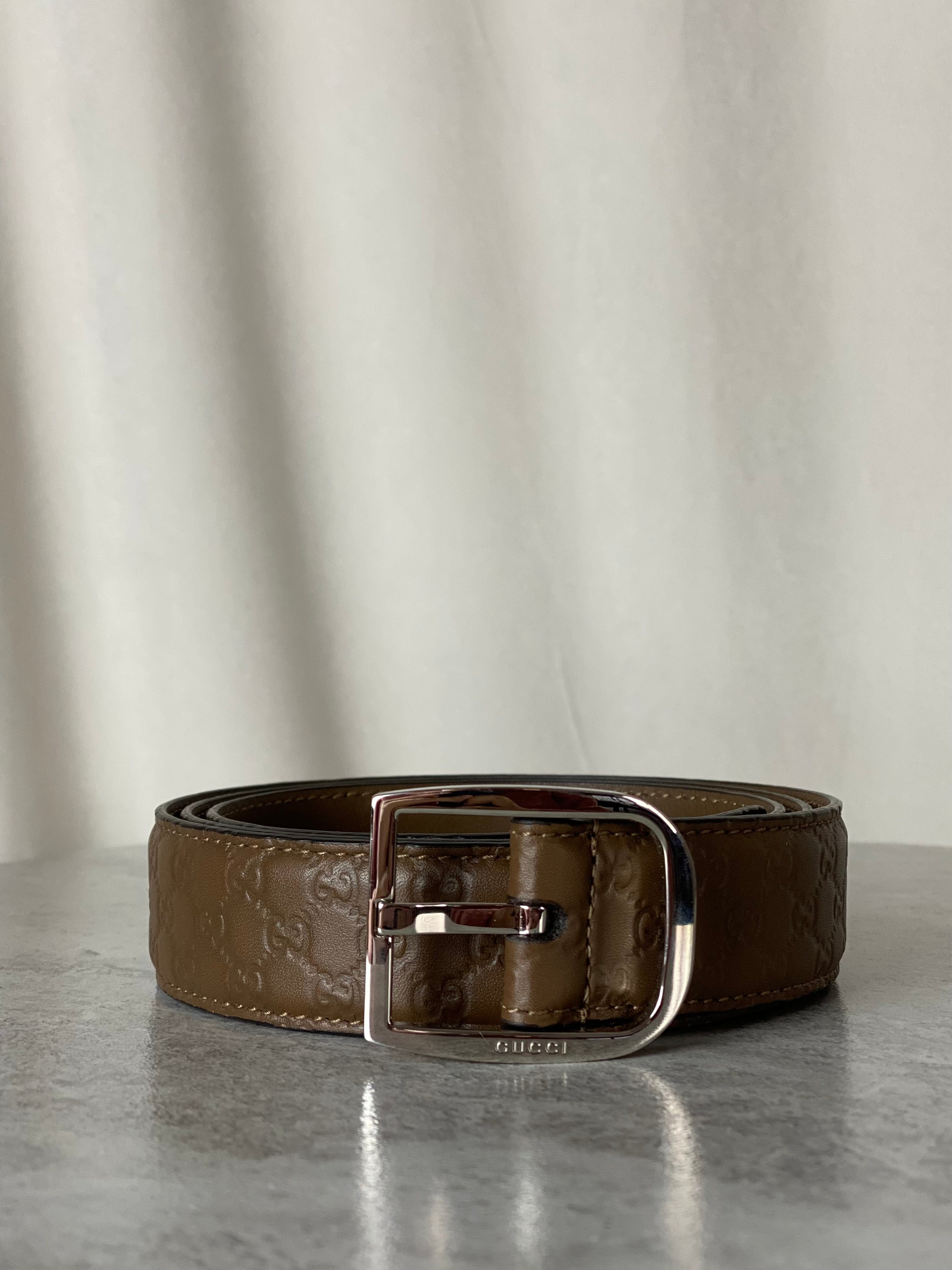 Gucci Brown GG Belt 38-Belt-Gucci-The Closet Egypt