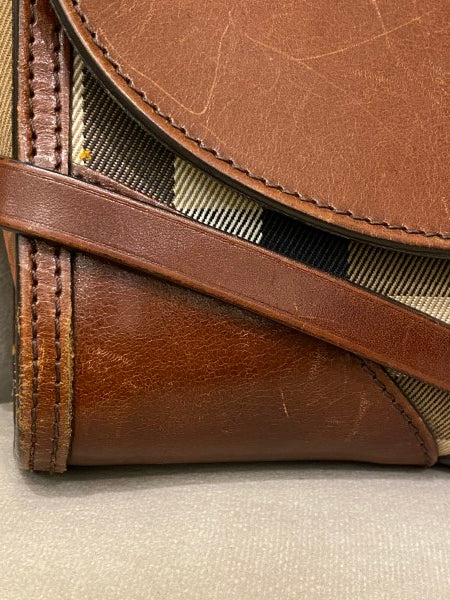 Burberry Brown House Check Bridle Abbott Crossbody Bag-handbag-Burberry-The Closet Egypt