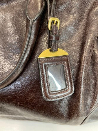 Prada Brown Vittello Shine Tote Large Bag-handbag-Prada-The Closet Egypt