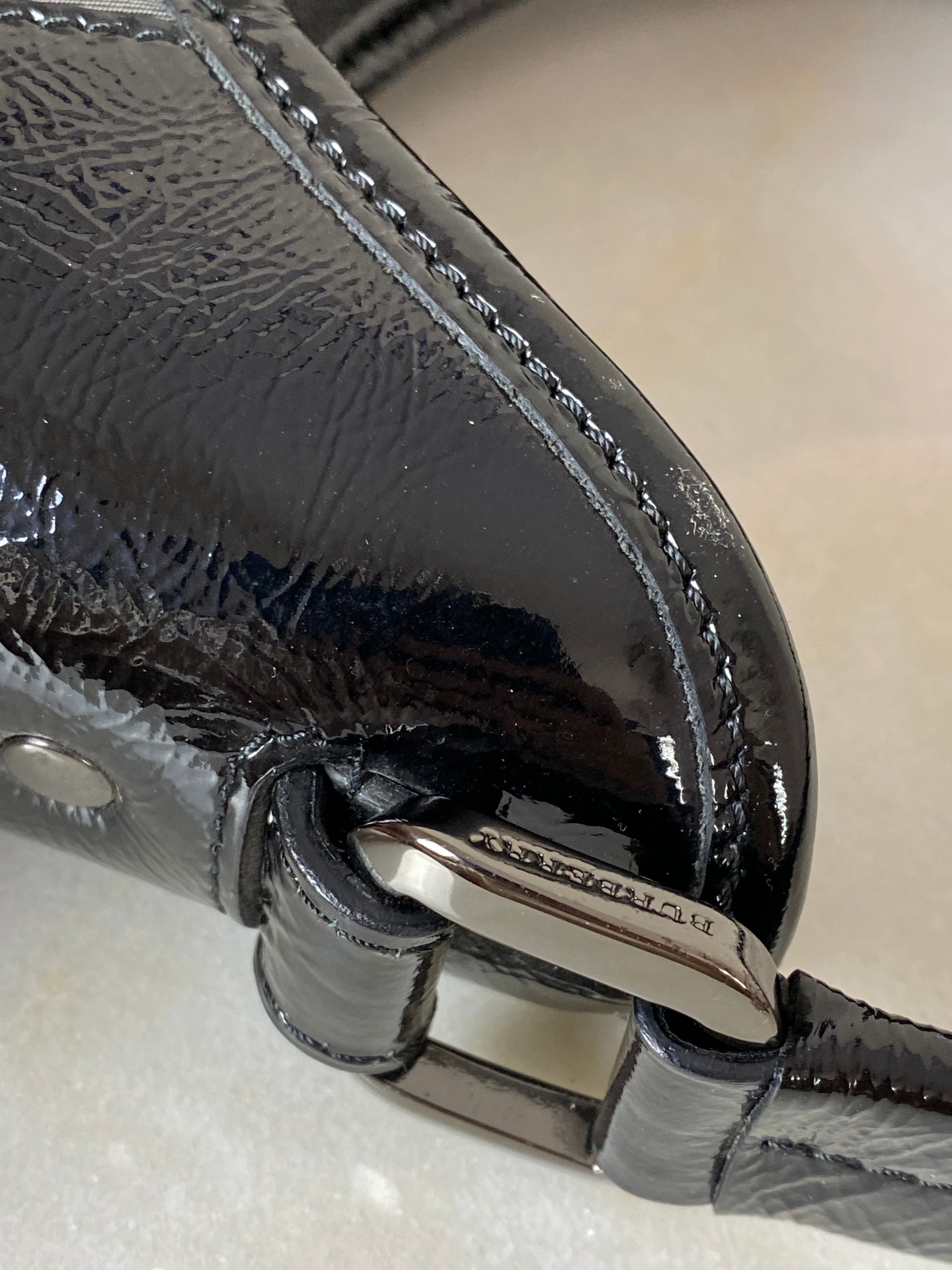 Burberry Black Supernova Brooklyn Hobo Beat Check Shoulder Bag