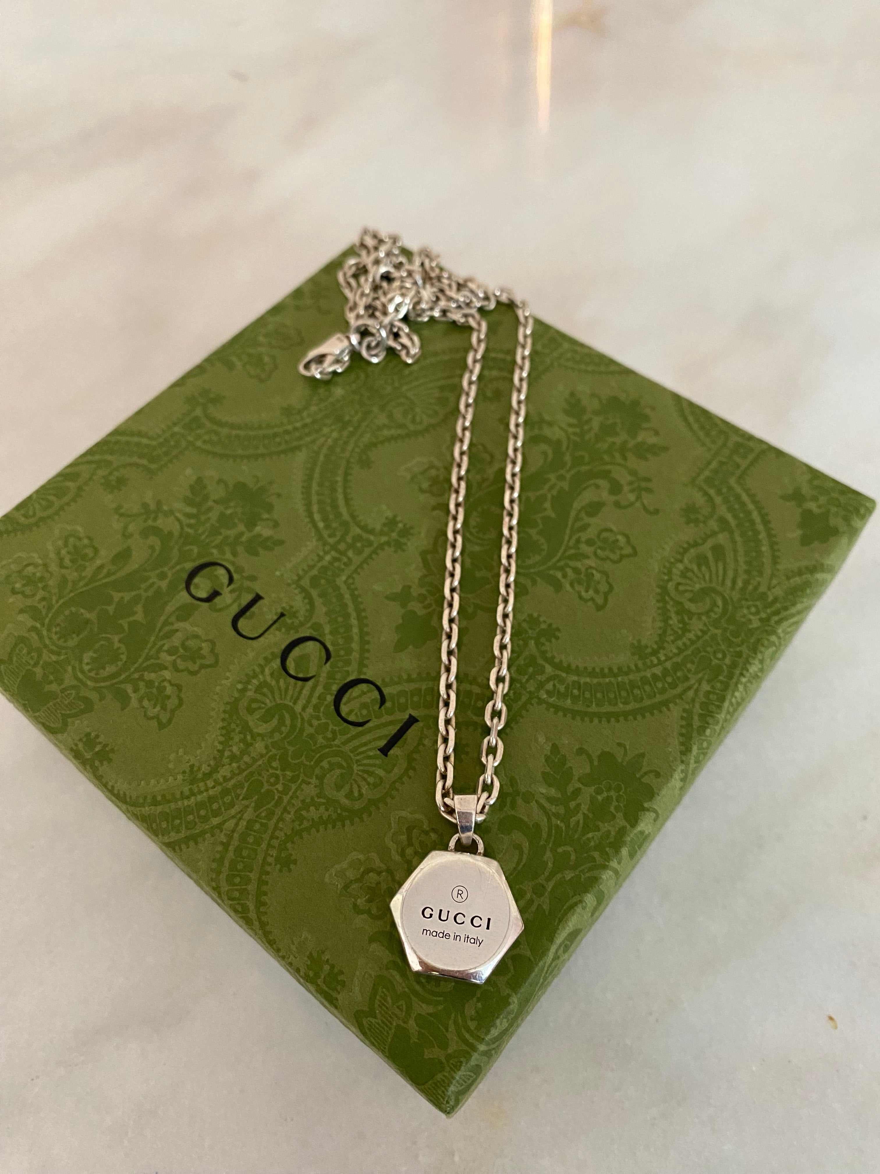 Gucci Silver Trademark Necklace-Necklaces-Gucci-The Closet Egypt