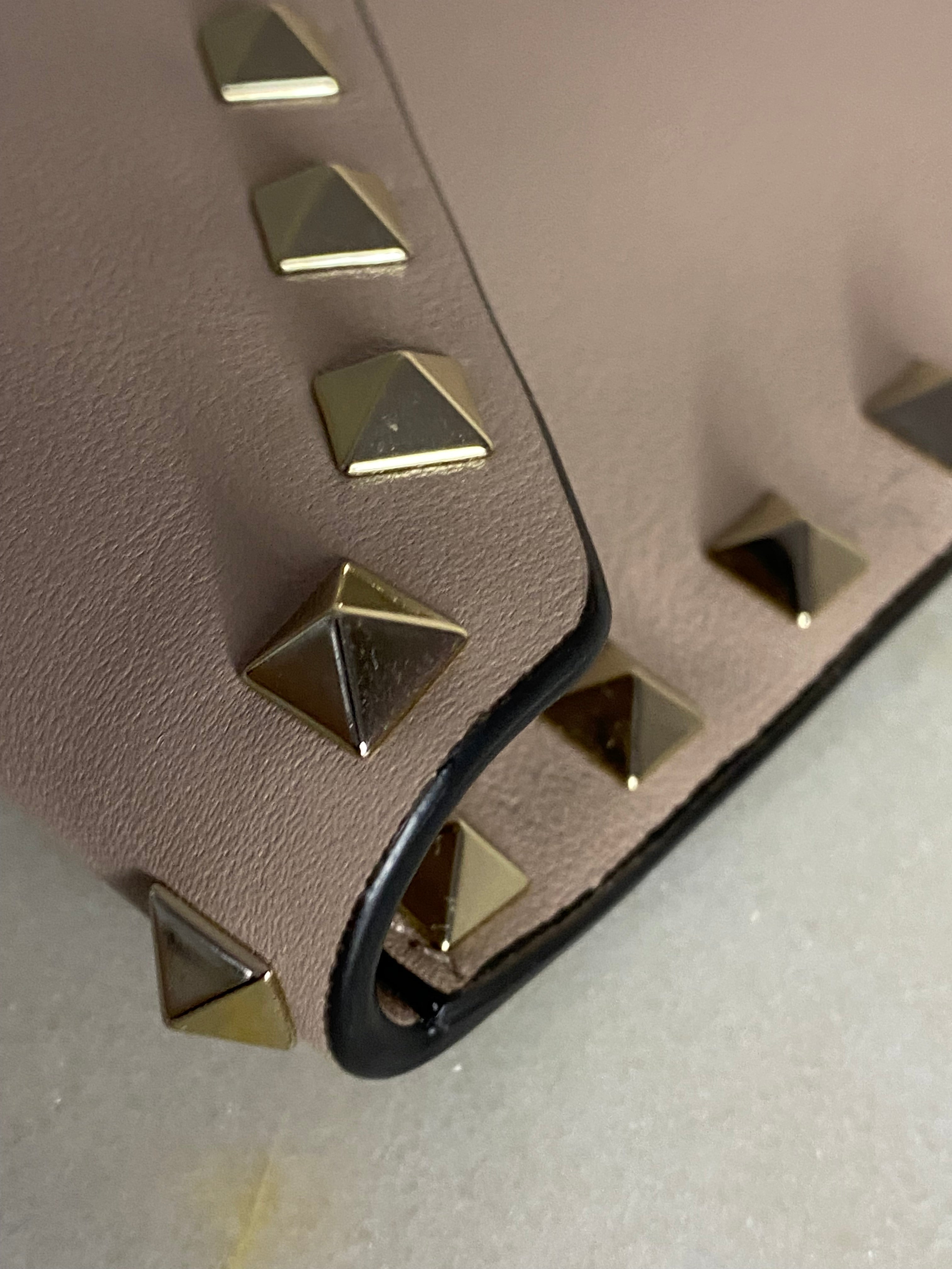 Valentino Nude Studded Pouch W/ Handle