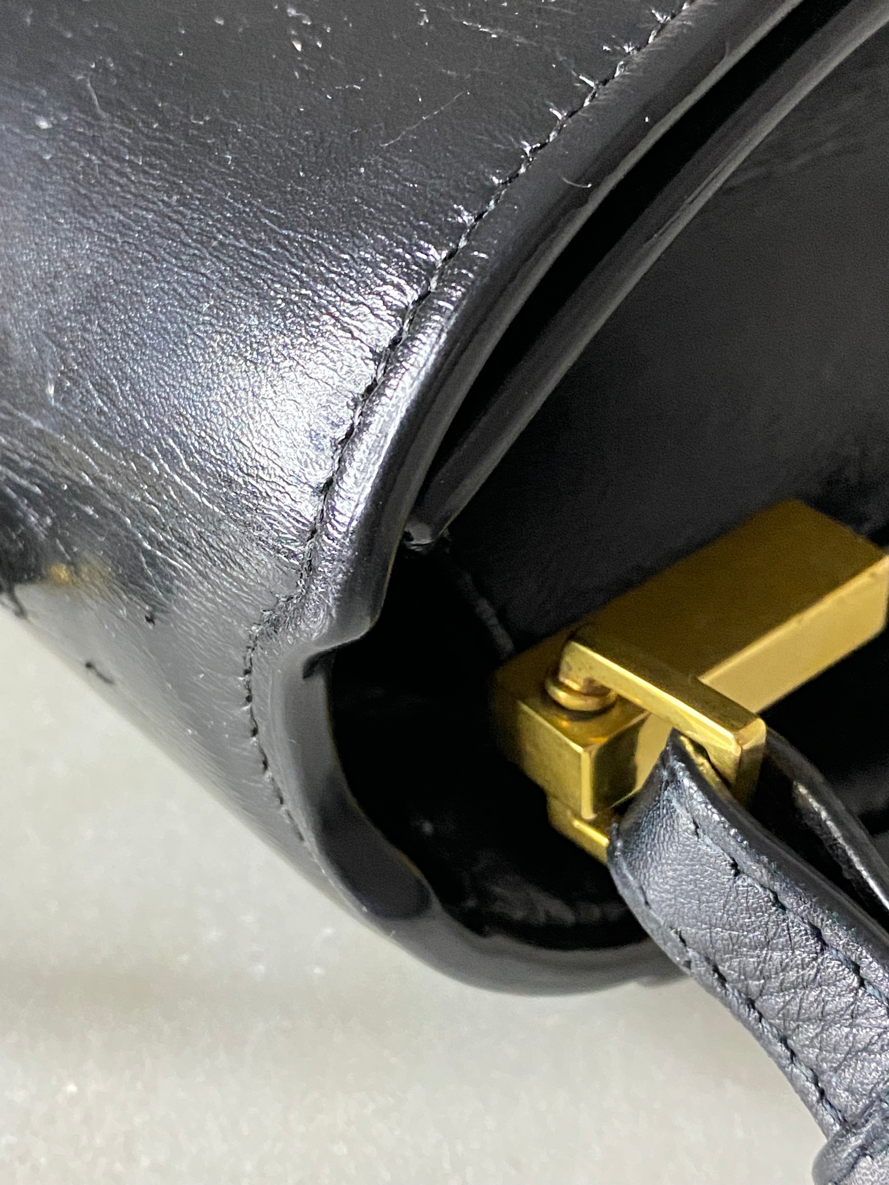 YSL Black Cassandra Top Handle Bag-handbag-YSL-The Closet Egypt